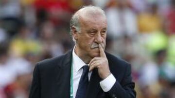 Del Bosque, en el partido ante Nigeria.