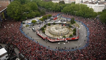 Fiesta de celebraci&oacute;n del Atl&eacute;tico de Madrid: recorrido y horario