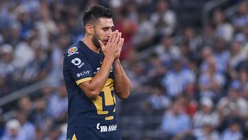  Eduardo Salvio of Pumas during the 10th round match between Monterrey and Pumas UNAM as part of the Torneo Clausura 2024 Liga BBVA MX at BBVA Bancomer Stadium on March 03 , 2024 in Monterrey, Nuevo Leon, Mexico.