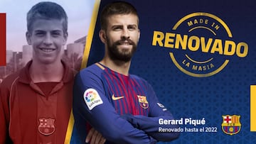 Piqué renews with Barça to 2022 on a €500m release clause