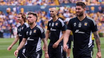  Fernando Gorriaran, Guido Pizarro, Andre-Pierre Gignac during the Tigres UANL training prior to the second leg of the Great Final of the Torneo Clausura 2023, against Guadalajara, of the Liga BBVA MX, at Universitario Stadium, on May 27, 2023.

<br><br>

Fernando Gorriaran, Guido Pizarro, Andre-Pierre Gignac durante el Entrenamiento del Equipo Tigres UANL, previo al partido de Vuelta de la gran Final del Torneo Clausura 2023 contra Guadalajara, de la Liga BBVA MX, en el Estadio Universitario, el 27 de Mayo de 2023.