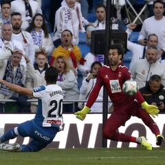 1X1 Espanyol: Diego López para, pero no puede hacerlo todo