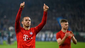Thiago Alcantara en un partido del Bayern.