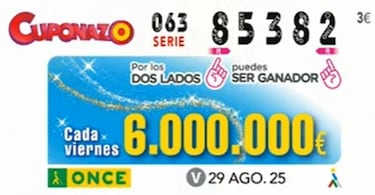 Cuponazo de la ONCE: comprobar los resultados del sorteo hoy, viernes 29 de agosto