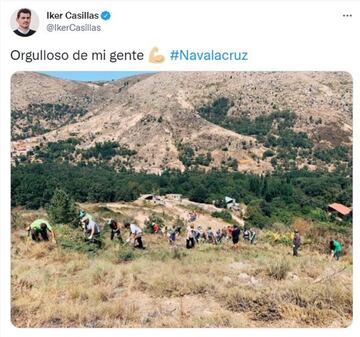 El incendio en Navalacruz, Avila, que ha devastado más de 12.000 hectáreas, ya está controlado. Según la organización ecologista WWF, es el cuarto incendio más grave de la historia de España. El mítico portero español ha estado ayudando en todo lo posible junto con sus vecinos.