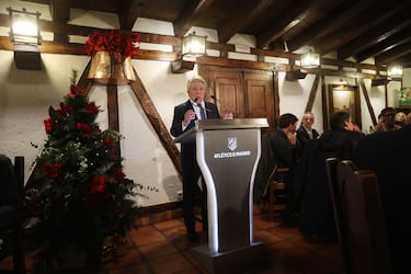 Un momento del discurso del presidente Enrique Cerezo. 





