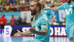 Ricardinho celebra un gol en la Supercopa de Espa&ntilde;a de F&uacute;tbol Sala.