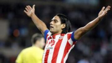 Falcao marc&oacute; tres goles en la final de la Supercopa de Europa. 