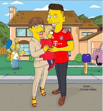 Figuras del fútbol mundial echas al estilo de Los Simpsons