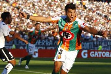 Martorell celebrando su tanto que significó el empate frente a Colo Colo