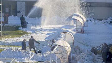 El Rayo-Elche se tuvo que trasladar de nuevo por la nieve