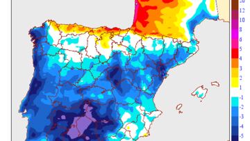 Mapa térmico para el fin de semana. Foto: Aemet