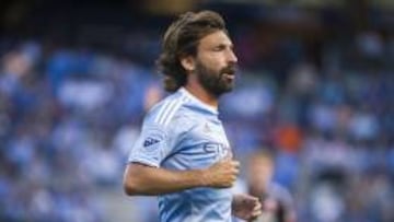 Andrea Pirlo con la camiseta del New York City FC. 