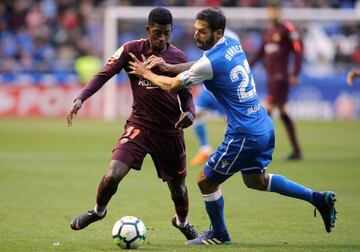 Ousmane Dembele y Celso Borges  