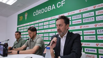 Monterrubio, durante la rueda de prensa de ayer