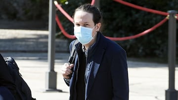 MADRID, SPAIN - MARCH 11: Second Deputy Prime Minister Pablo Iglesias attends a commemorative event for the European Day of the Victims of Terrorism at the Royal Palace on March 11, 2021 in Madrid, Spain. (Photo by Carlos Alvarez/Getty Images)