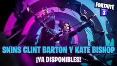 Fortnite x Ojo de Halc&oacute;n: skins Clint Barton y Kate Bishop ya disponibles