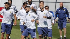 Argentina entrena antes de su debut en el Mundial