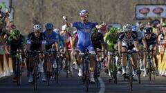 Nacer Bouhanni gan&oacute; con claridad en el primer sprint de la Par&iacute;s-Niza.