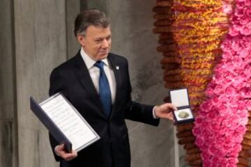 Juan Manuel Santos recibe el premio al Nobel de la Paz