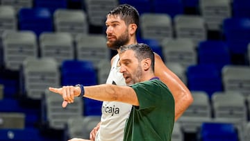 Ibon Navarro, durante un entrenamiento de esta semana.