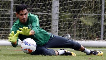 Fernando Monetti durante un entrenamiento con Atlético Nacional