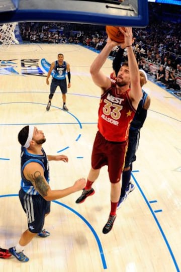 El hermano pequeño Marc Gasol quedó por delante del mayor en las votaciones y fue elegido para formar parte del equipo del Oeste en el All Star del año 2012.