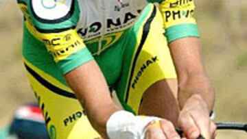 <b>IMPARABLE. </B>El estadounidense no ha tenido rival en la contrarreloj de Valencia.