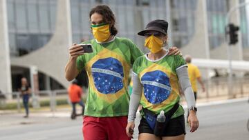 Simpatizantes del presidente de Brasil, Jair Bolsonaro.