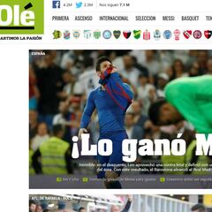 La Prensa se rinde a Messi: "De leyenda, el Clásico lo ganó él"