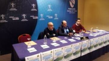 El presidente de la Federación Gallega de Fútbol, Rafael Louzán, durante la presentación del Campeonato de España de selecciones autonómicas en categoría sub-16 y sub-18.