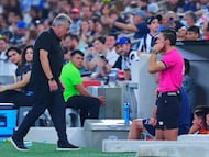 during the 8th round match between Monterrey and Cruz Azul as part of the Liga BBVA MX Varonil, Torneo Clausura 2026 at BBVA Bancomer Stadium, on February 28, 2026 in Monterrey, Nuevo Leon, Mexico.