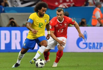 Marcelo y Xherdan Shaqiri.