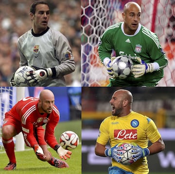 Pepe Reina es el primer español en jugar las cuatro grandes ligas europeas. El portero internacional jugó en España con el Barcelona, en Inglaterra con el Liverpool, en Alemania con el Bayern Múnich y en Italia con el Nápoles.