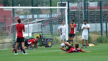 Un momento de la pasada pretemporada del equipo rojillo.