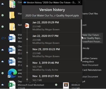 OneDrive ya te deja ver las versiones pasadas de un archivo desde tu ordenador