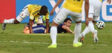 Shinji Okazaki y Eder Alvarez Balanta.