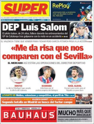 Portadas de la prensa mundial