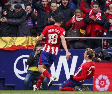 Griezmann celebra el 1-0.