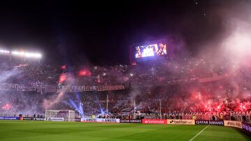 BUENOS AIRES, ARGENTINA - OCTOBER 01: General view of the stadium during the semi final first leg match between River Plate and Boca Juniors as part of Copa CONMEBOL Libertadores 2019  at Estadio Monumental Antonio Vespucio Liberti on October 01, 2019 in 