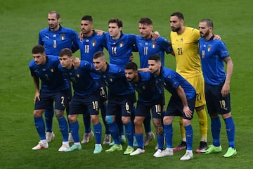 Equipo de la selección de Italia.