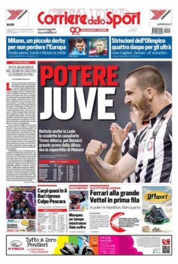 Portadas de la prensa deportiva