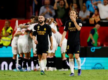 Modric y Carvajal, en el Pizjuán.