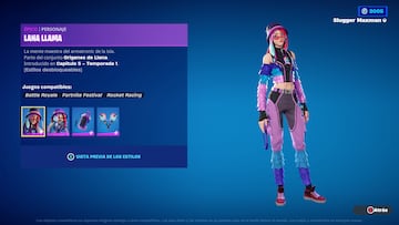 club fortnite febrero 2024 nueva skin lana llama