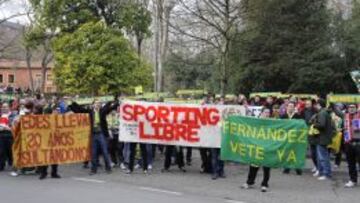 El domingo, nueva protesta de seguidores del Sporting de Gijón
