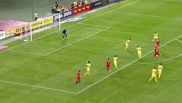 Este fue el gol con que Vargas abrió la cuenta ante Rumania