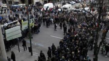 Tensión con los ultras en la entrada a la nueva Grada Joven