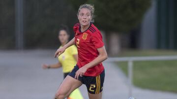 Celia Jim&eacute;nez, en un partido con la Selecci&oacute;n. 