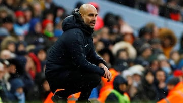 El entrenador espa&ntilde;ol del Manchester City, Pep Guardiola, durante un partido.