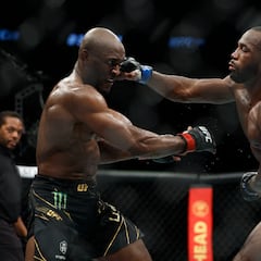 Leon Edwards derriba con una patada a Kamaru Usman